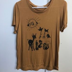 yellow urban outfitters tee shirt